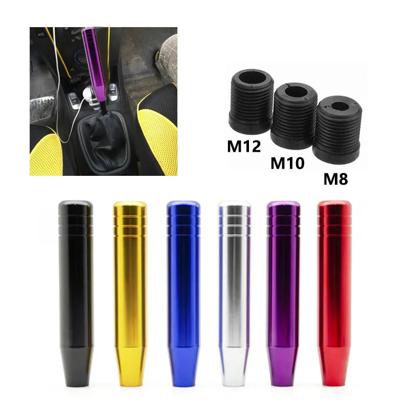 18cm universal car gear head modified shift knob in blue colour for manual gear stick replacement