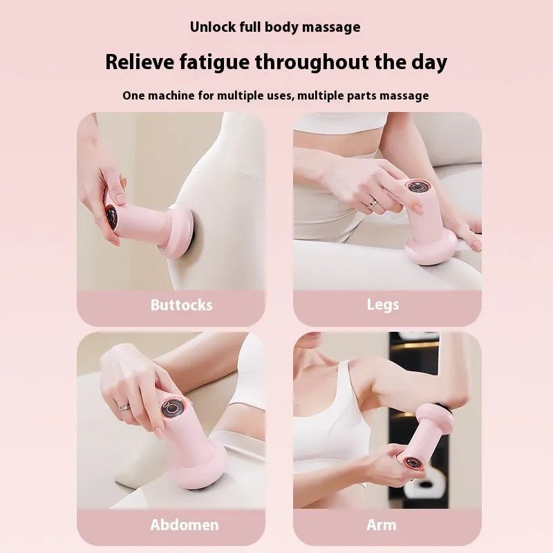 USB electric massager handheld device in black colour for cervical spine and back massage