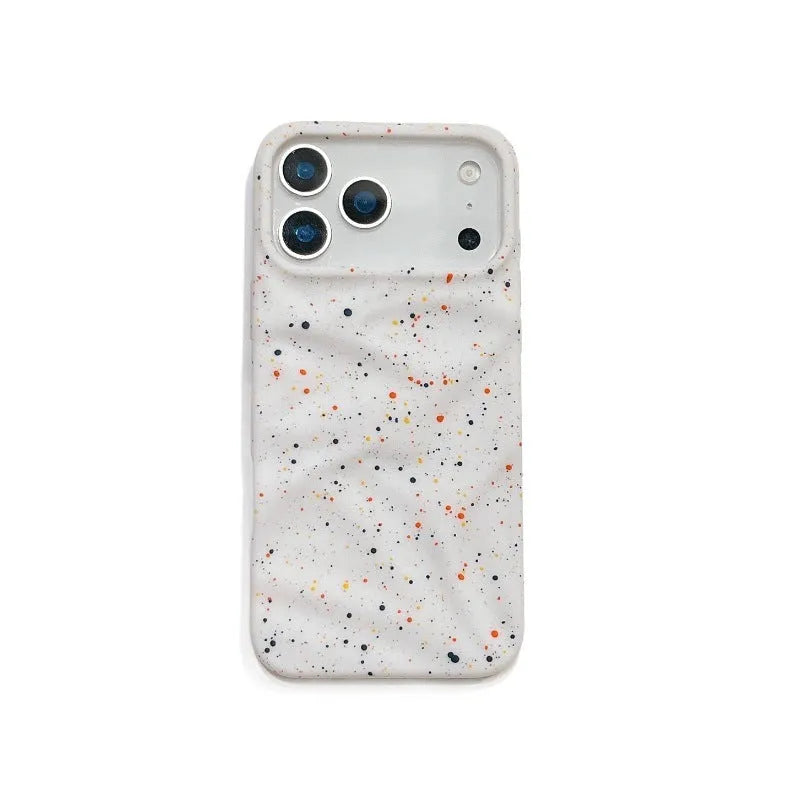 Splash ink TPU phone case in black with anti-fall protection for iPhone