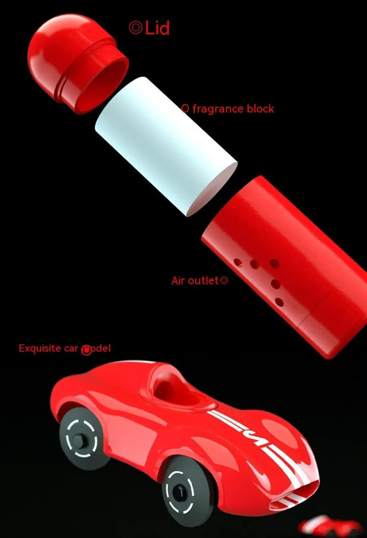 Round solar-powered car aromatherapy decoration with light sensor in modern design