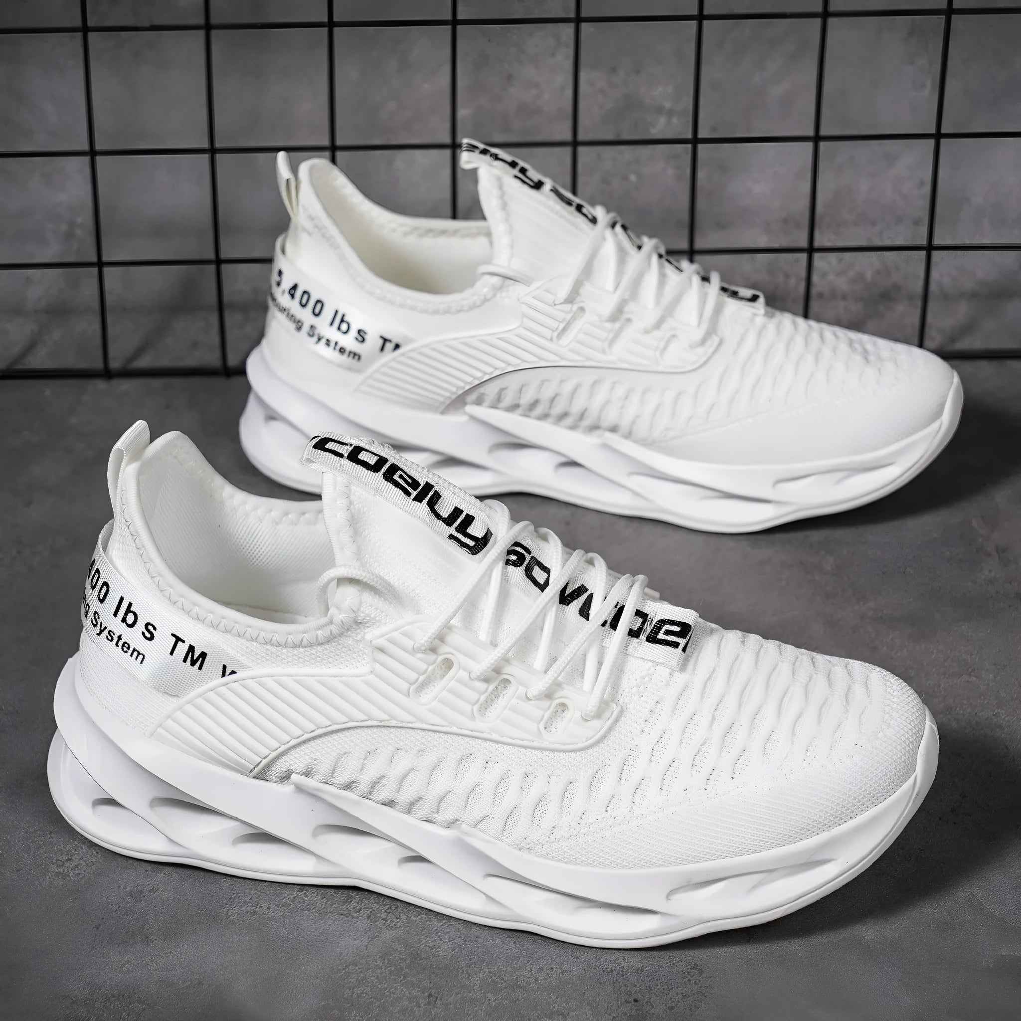 Women's FlyKnit casual shoes with mesh upper in solid colour options