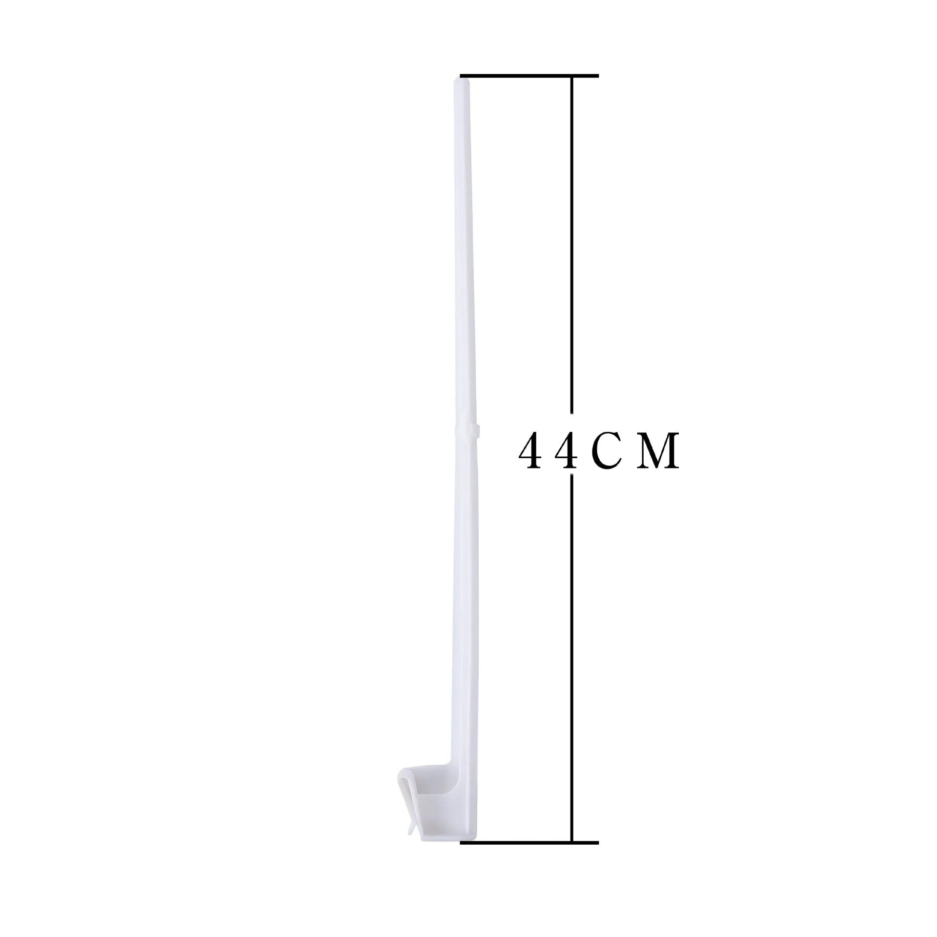 White plastic car window flag holder clip shown mounted on a vehicle window.