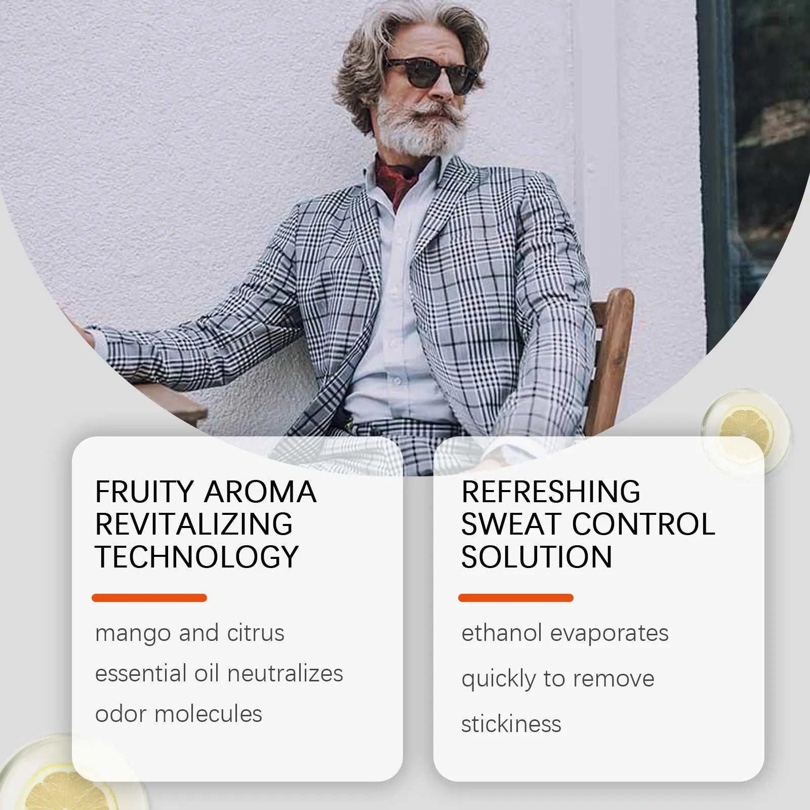 100ml men's fruit fragrance care spray bottle with spray mechanism