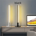 Black retro decorative LED atmosphere lamp with aluminium alloy body measuring 14cm diameter by 48.5cm height