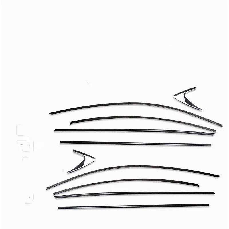 Black titanium stainless steel window trim strip for exterior window framing
