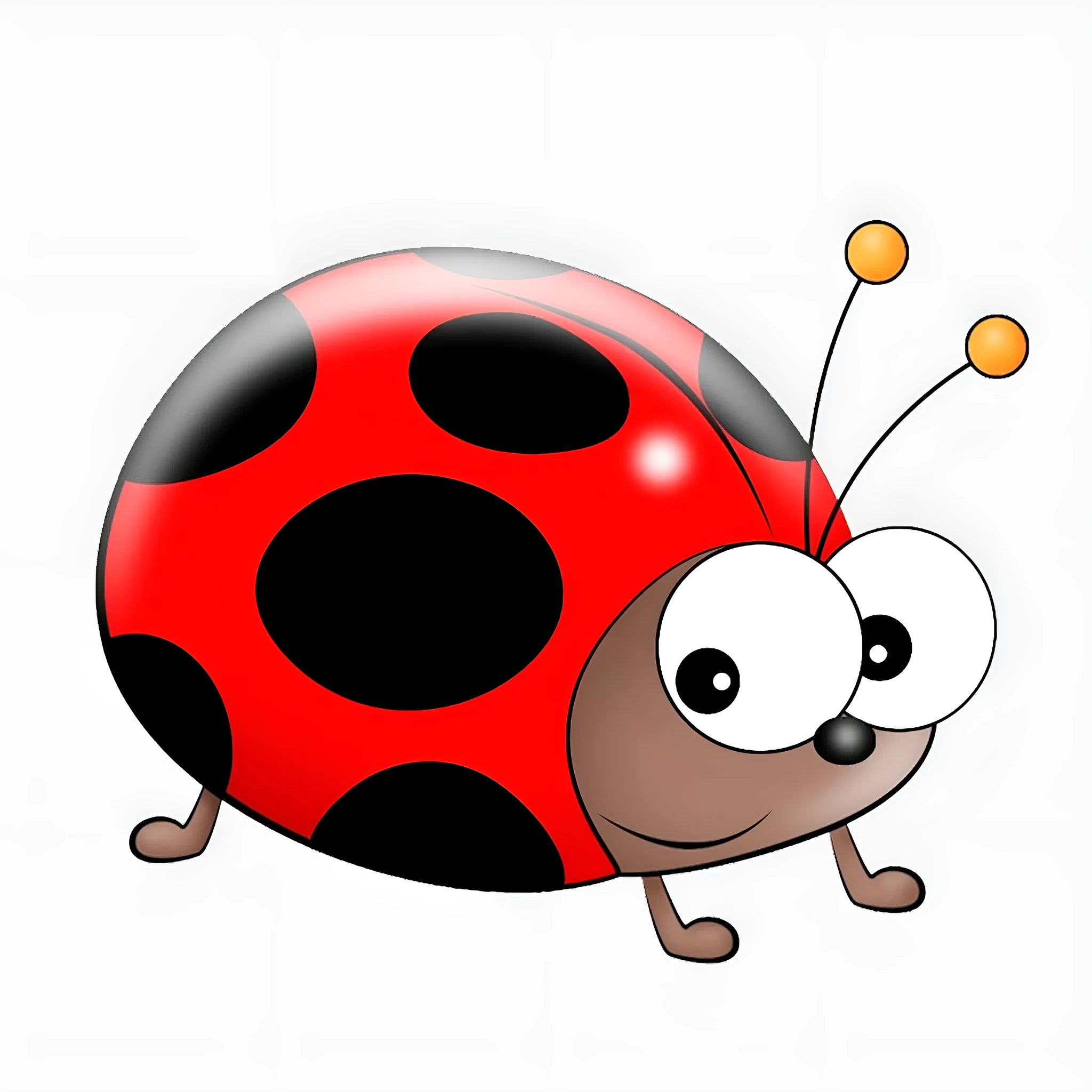 Cartoon ladybird pattern PVC car sticker decal measuring 14.5 cm.