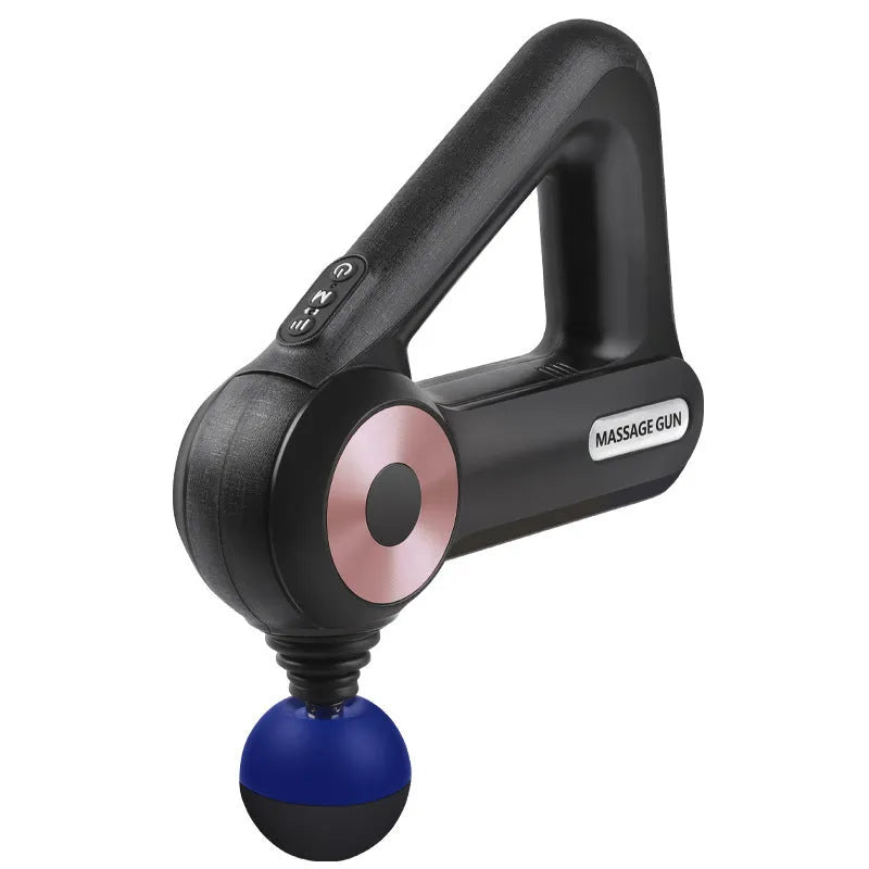 Blueidea fascia gun with 12 massage heads and adapter in blue colour