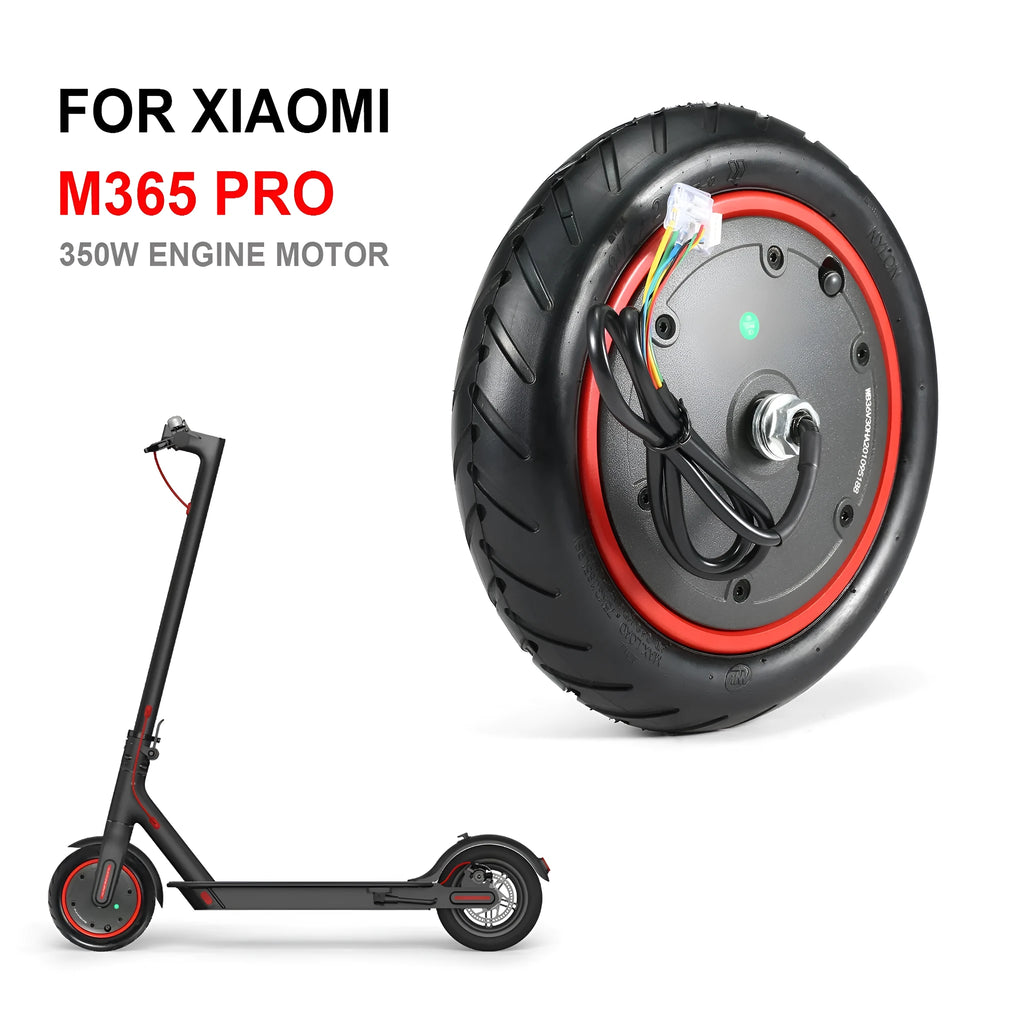 8.5 inch electric scooter hub motor for Pro 350W models showing wheel and motor assembly