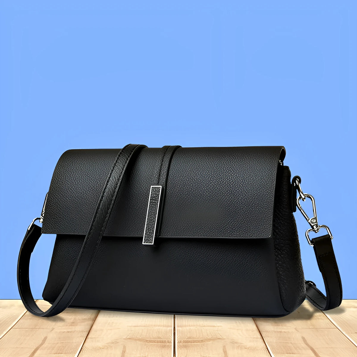 Women's cowhide tote bag in genuine leather, 24x15x9 cm, soft shoulder messenger bag with double straps, black gray wine red.