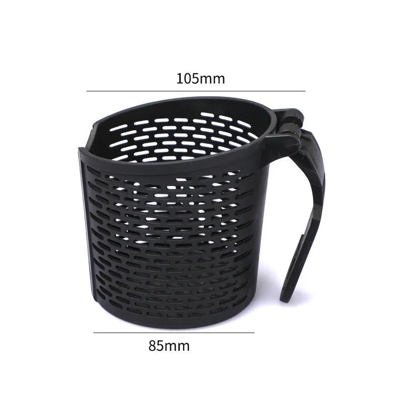 Black TPR multifunctional car cup holder rack for chair back, supports 3kg, includes one holder