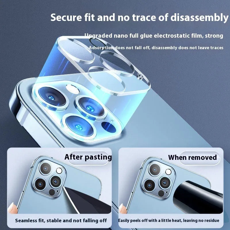 tempered glass lens protector for iPhone camera with anti-fingerprint coating