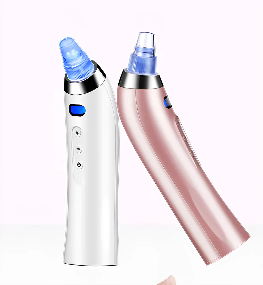 Electric pore cleaner blackhead remover beauty instrument in pink or white with USB charging