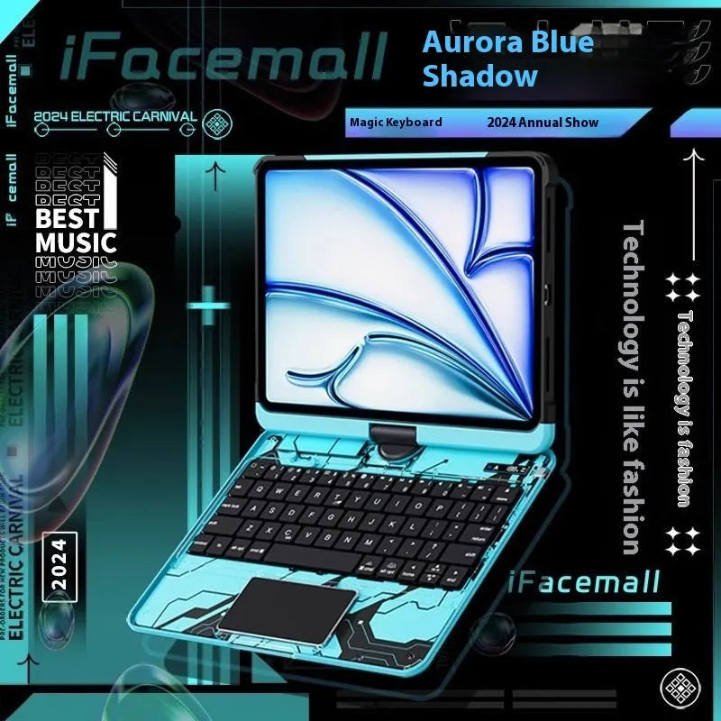 Blue Miaocontrol protective case for 13-inch iPad tablet with keyboard