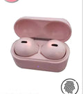 Mini invisible Bluetooth headset in skin colour, white, or pink with 9mm earpiece design.