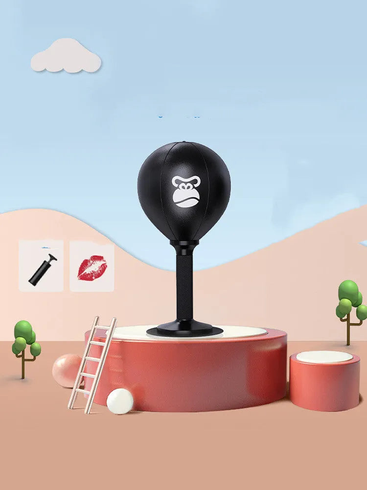 Desktop children boxing ball with PU ball, ventilated base, 40cm height, Cool Bear style