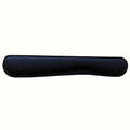 Memory foam wireless keyboard wrist rest mouse pad in black, non-slip rubber base, 460x85x25mm size