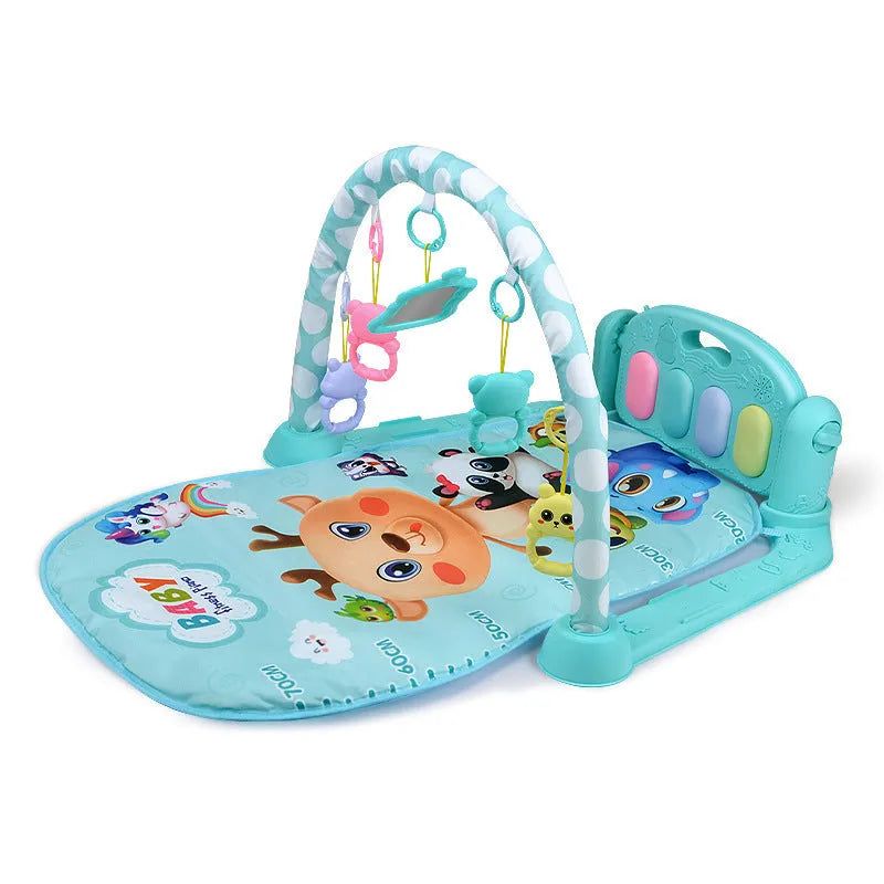 Baby fitness frame pedal piano toy with animal themes for infant developmental play