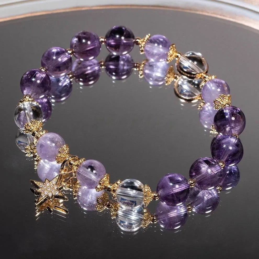 Women's eight Awn star artificial crystal bracelet in a gift box.