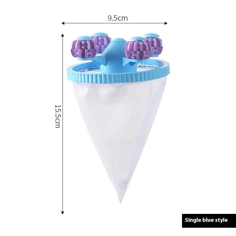 Universal washing machine hair removal filter screen in blue, pink or purple colours