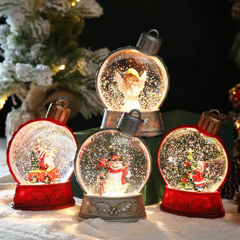 Christmas LED flat light decoration showing festive character design with battery-powered illumination