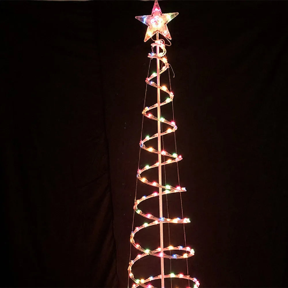 6ft tall LED spiral Christmas tree light with remote control for indoor and outdoor decoration