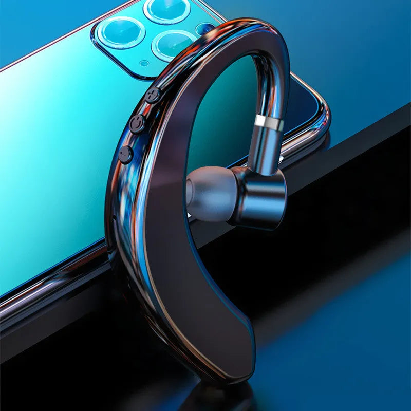Black or blue unilateral wireless Bluetooth in-ear headset with single earpiece design