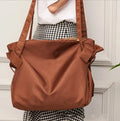 Women's waterproof Oxford cloth shoulder crossbody bag with expansion capability for travel and camping storage