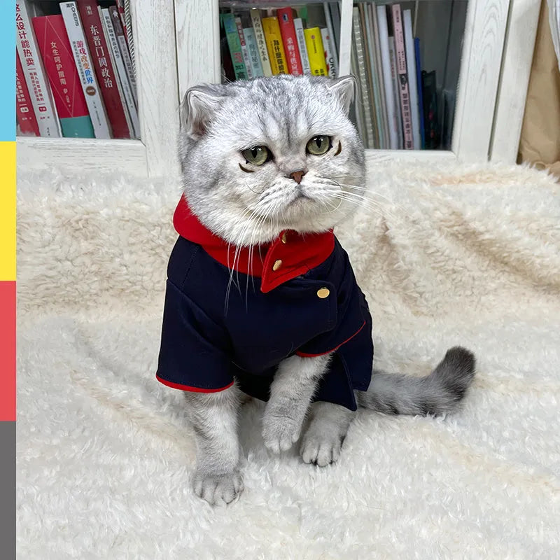 Cat and dog hoodie photo prop in tiger staff yuren colour, small and medium sizes.