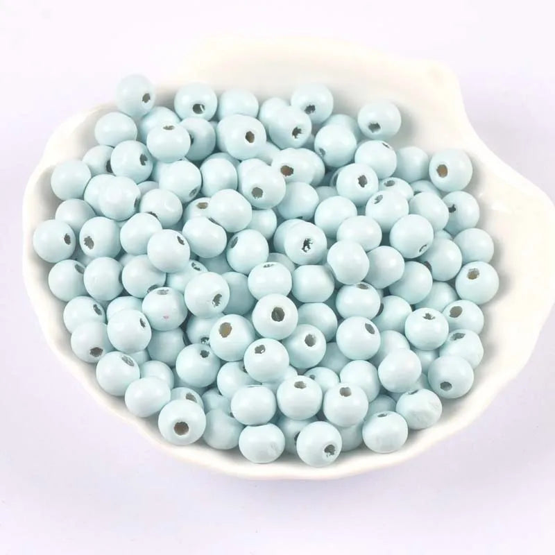 Wood bead craft pendant 10mm dyed Lotus wood semi-manual finish 100 pieces DIY material