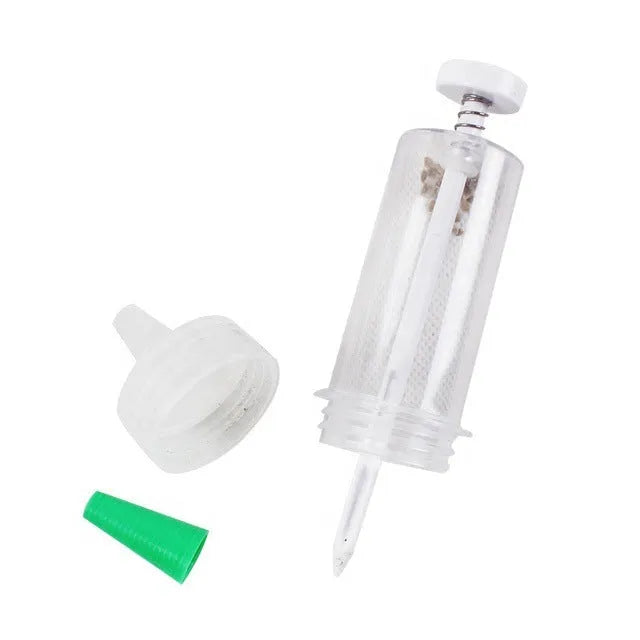 12 cm long plastic mini planter tool with 3 cm diameter for adjustable seed distribution