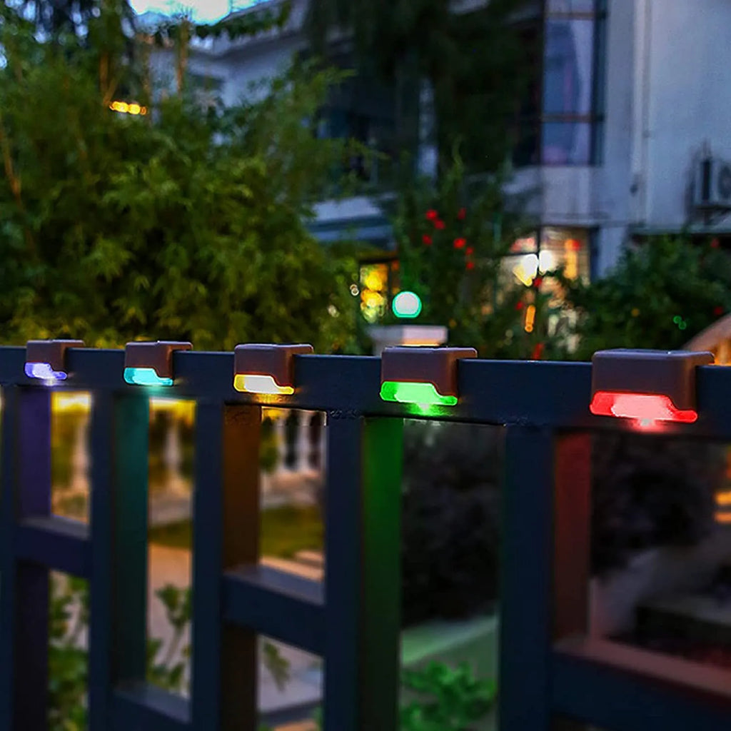 Solar step light LED outdoor garden night light for stairs, brown, warm light, waterproof IP55