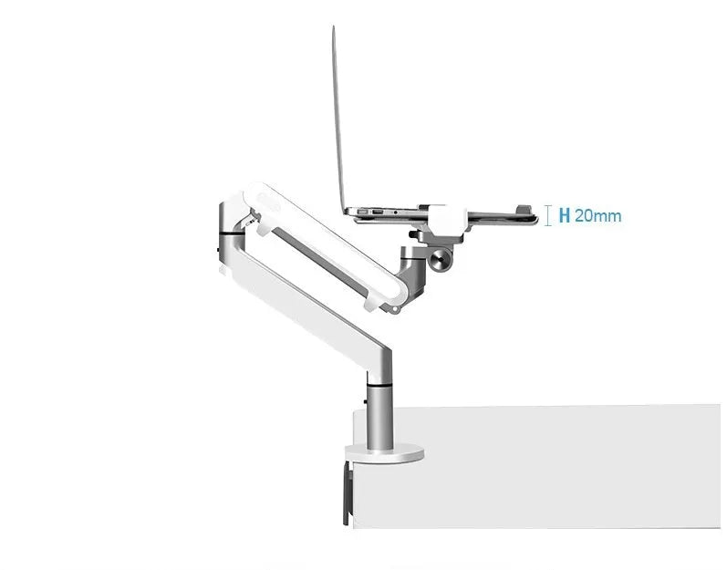 Aluminium air pressure hover bracket laptop stand in black or silver colour