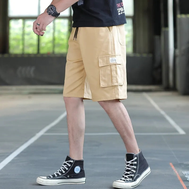 Men's loose Korean style trousers with a gradient giraffe pattern in camouflage colour