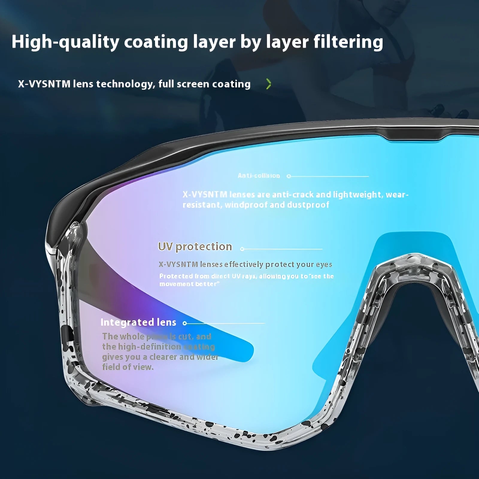 Full-frame mountaineering goggles for climbing and hiking in assorted colourful designs with UV protection