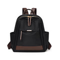 Women's lightweight nylon travel backpack in milk tea colour with large-capacity main compartment