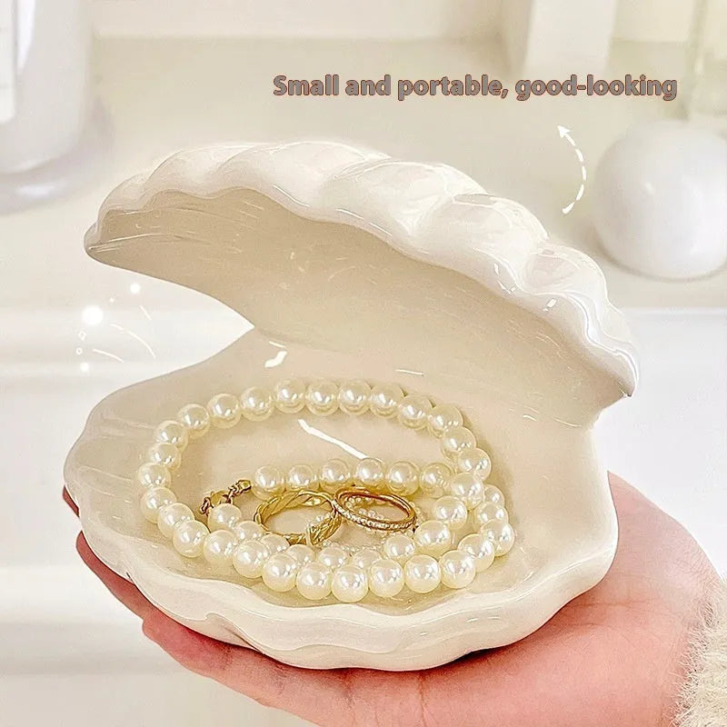 Yellow white porcelain storage tray with optional night light in modern simplicity style