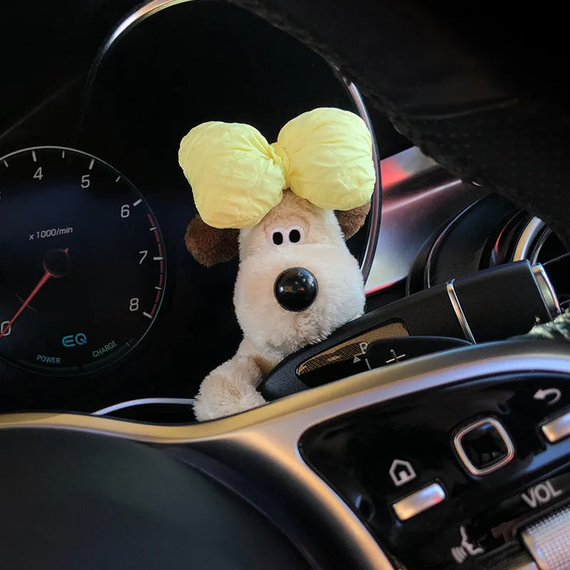 Cotton pilot dog car dashboard decorative doll with hanging hook in multiple colour variations