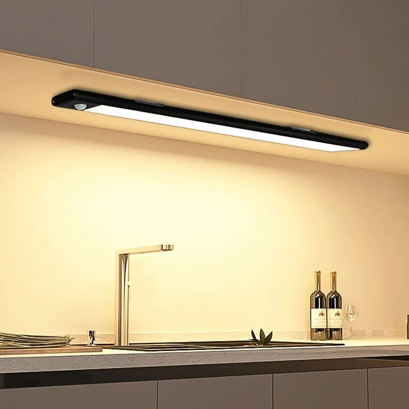 30cm silver smart LED strip light with human sensor for wardrobe and cupboard lighting