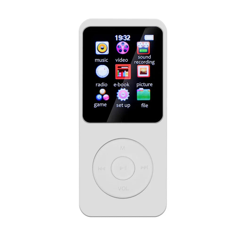 MP3 Walkman Student Edition touch Bluetooth Mp4 player, 1.8 inch screen, push-button operation, black colour, with USB cable