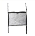Black hanging car storage bag with double-layer mesh top, non-woven fabric, 60x80cm drawstring version