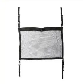 Black hanging car storage bag with double-layer mesh top, non-woven fabric, 60x80cm drawstring version