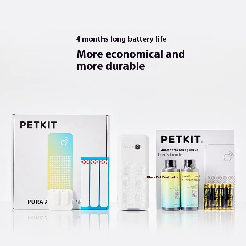 Smart spray pet odour removal machine with bracket and purification liquid bottles