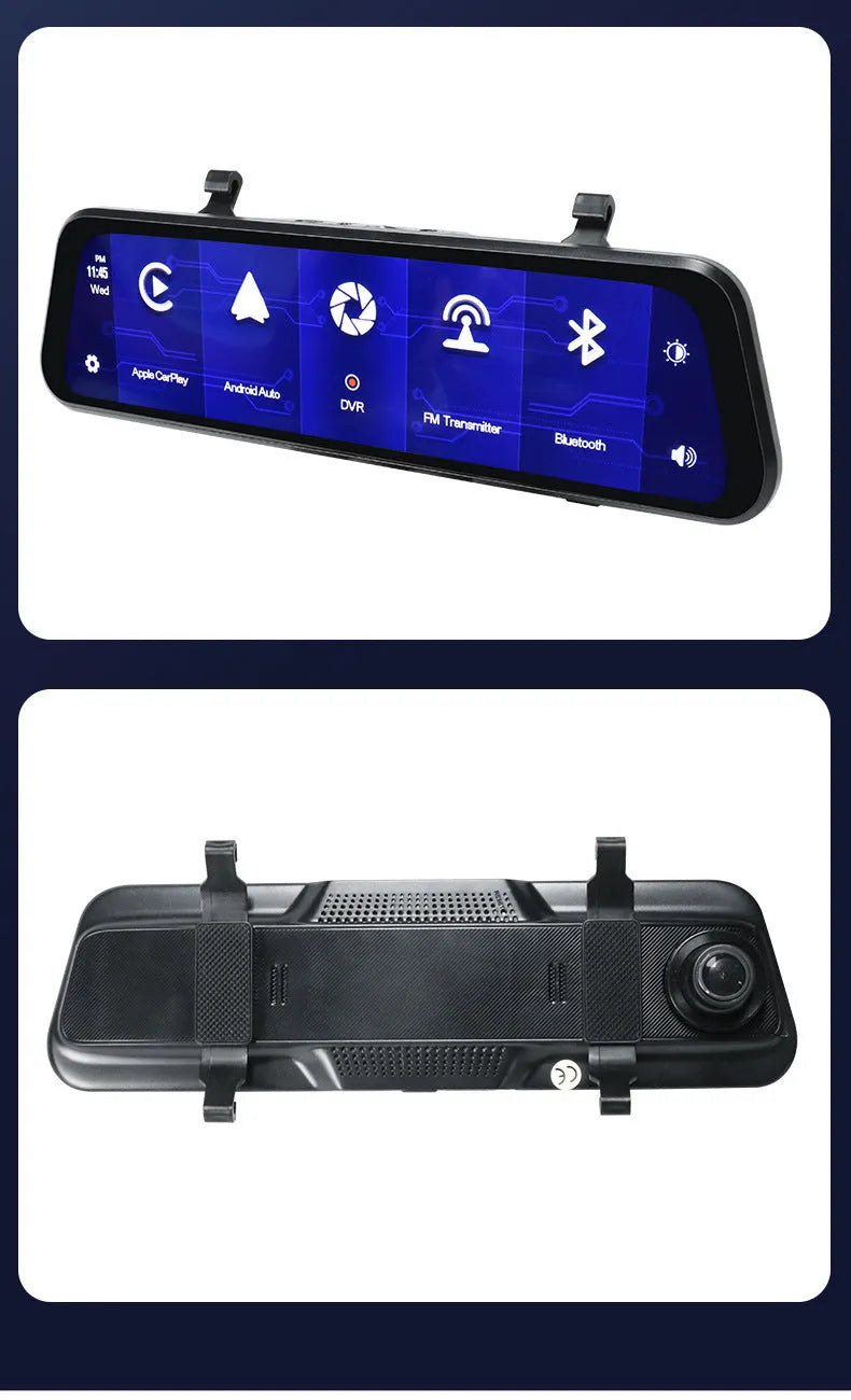 9-inch portable car GPS navigation system with touch screen and dual camera recording