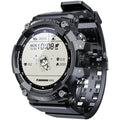 IP67 waterproof Bluetooth sports watch with round colour touchscreen on wrist showing health metrics