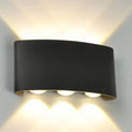 Outdoor waterproof double-headed LED garden lamp with ABS plastic shell in black finish