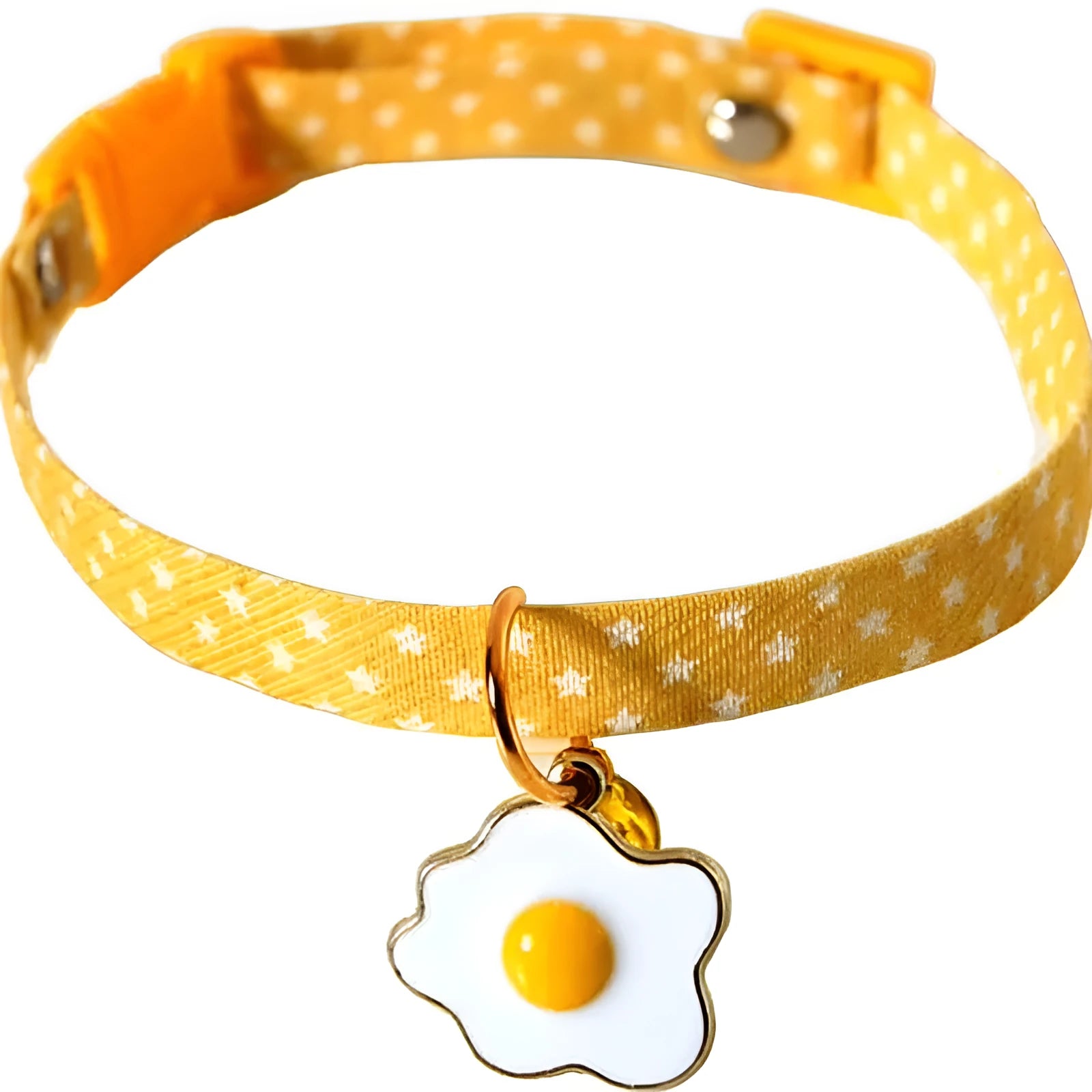 Small adjustable pet collar with bell and bow tie accessory in green, pink, or yellow colours
