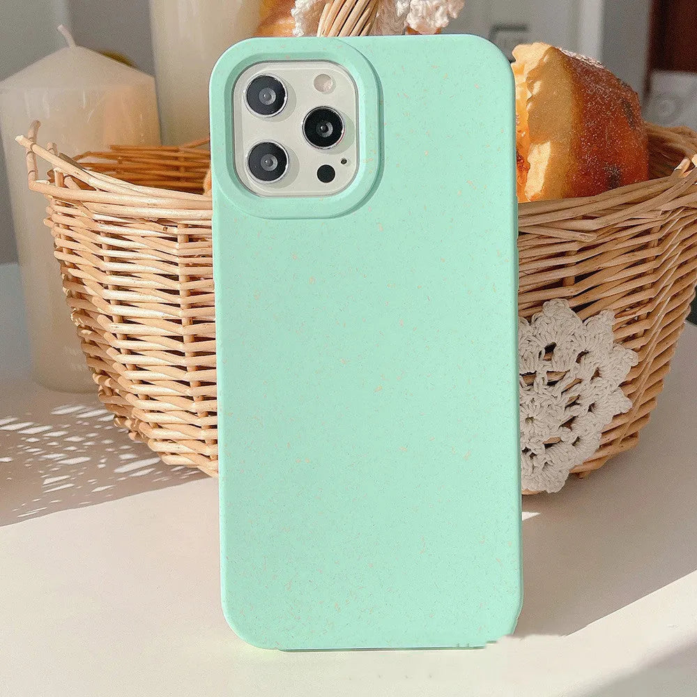 Biodegradable wheat straw fibre phone case for iPhone in multiple colour options.