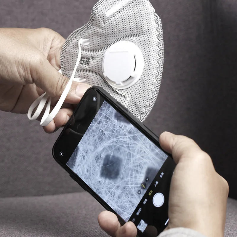 Black silver 400X mobile phone microscope lens with aluminium alloy case for iPhone.