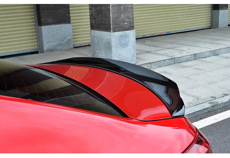 Mazda 3 large fixed wing tail trim spoiler for 2014-2021 models in bright black finish