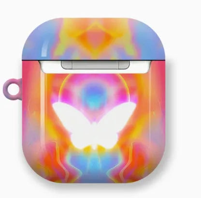 Butterfly abstract retro hard PC earphone case for Apple AirPods 4 and AirPods Pro 2nd generation